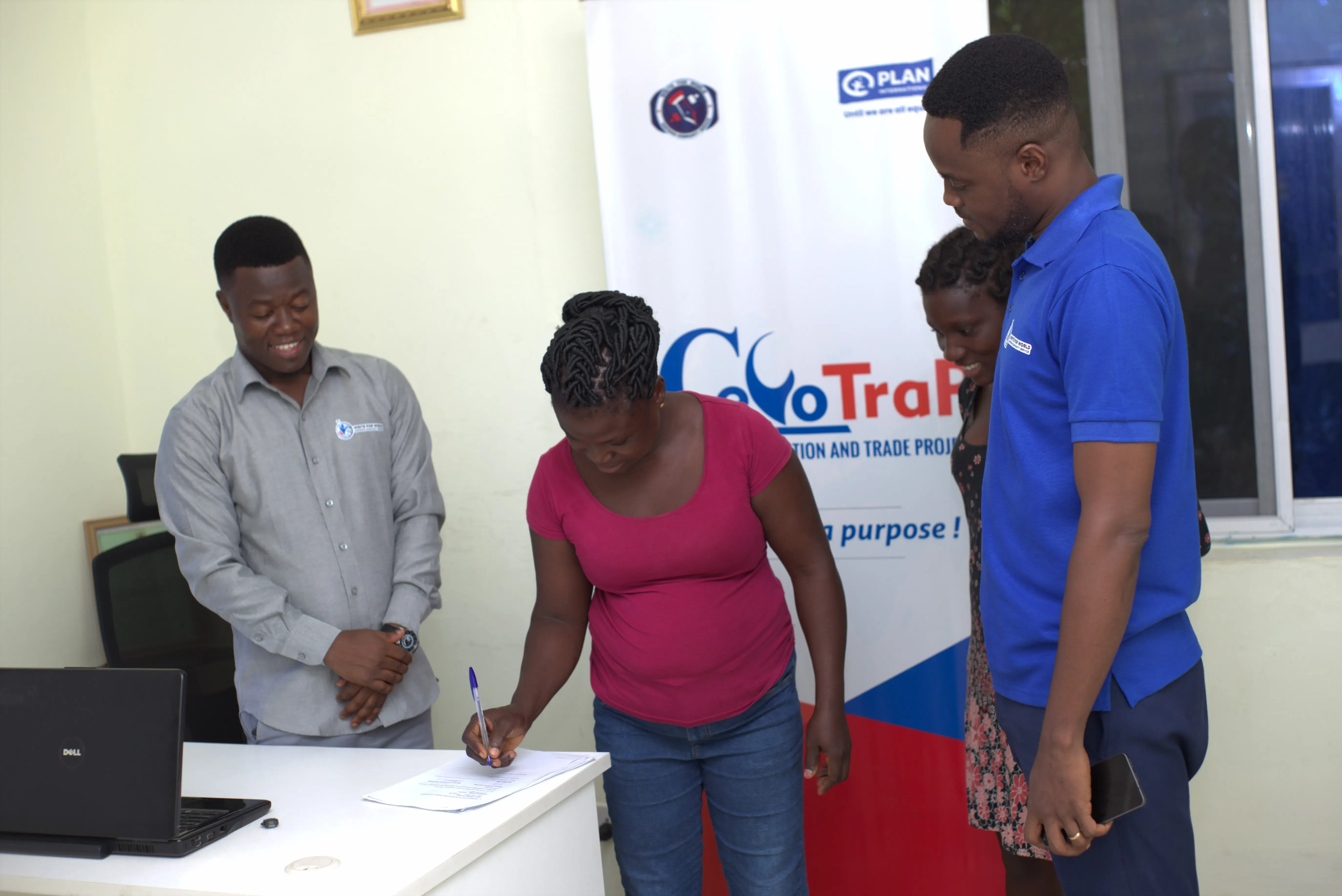 Parents signs consent form on behalf of their ward for free training