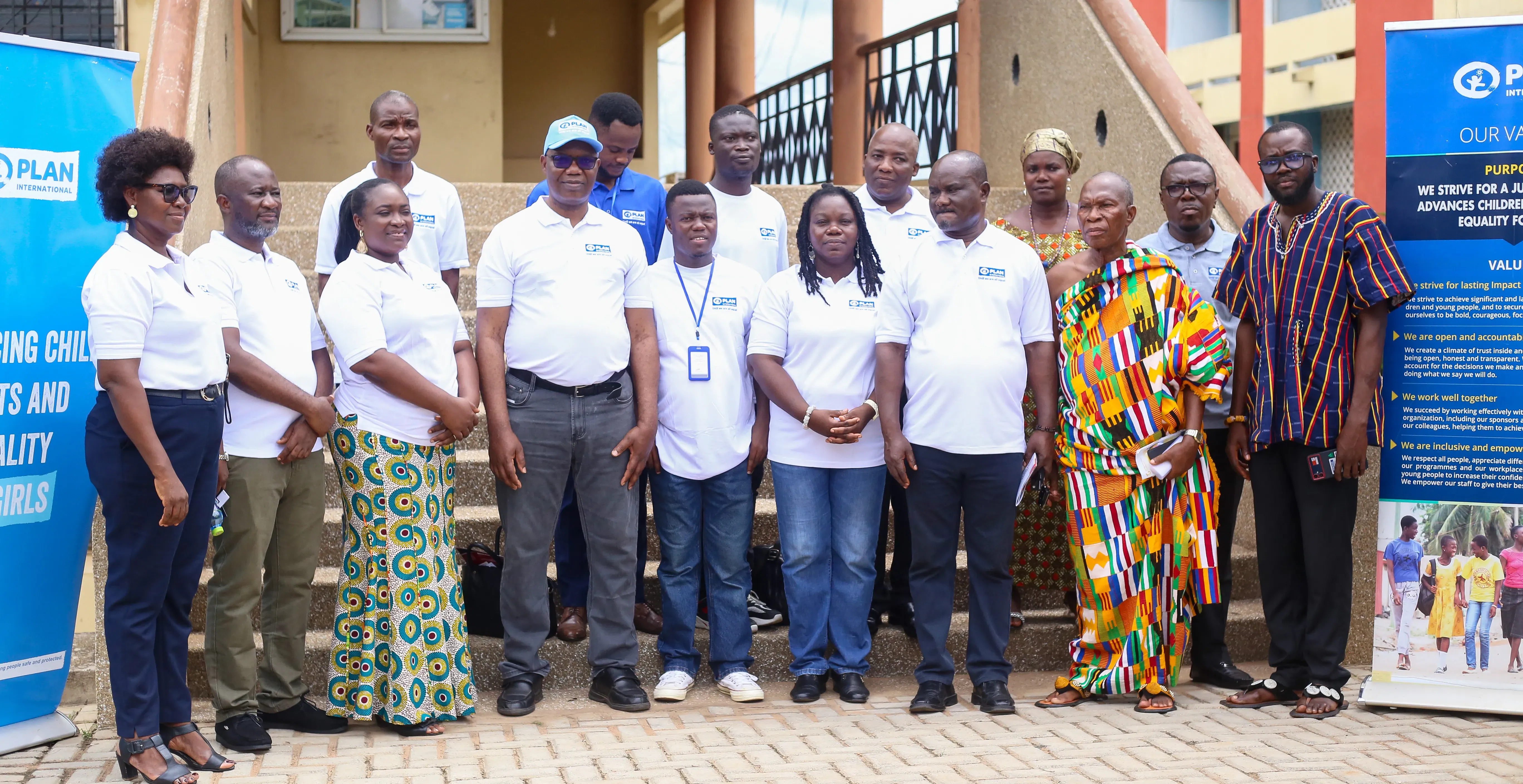 W4W Team in a Pose with Country Director of Plan Int. Ghana and other Heads of State Agencies